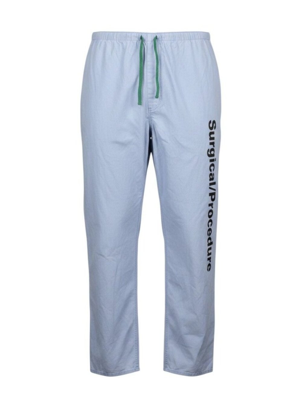 Standard Textile Mens Light Blue Surgical Procedure Pants Green Drawstring 2XL
